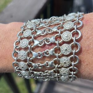 Incredible Chainmail Silver Toned Bracelet !